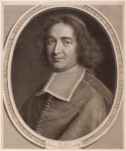 Bonzi (Pierre de) Cardinale archevêque de Narbonne (Florence, 1631 ; Montpellier, 1703) dans un ovale tronqué