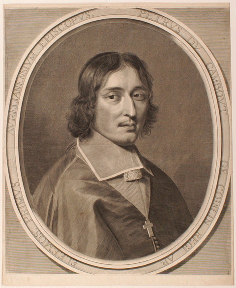 Coislin (Pierre de Cambout cardinal de) évêque d'Orléans (Paris, 1636 ; Versailles, 1706) dans un ovale tronqué en haut et en bas