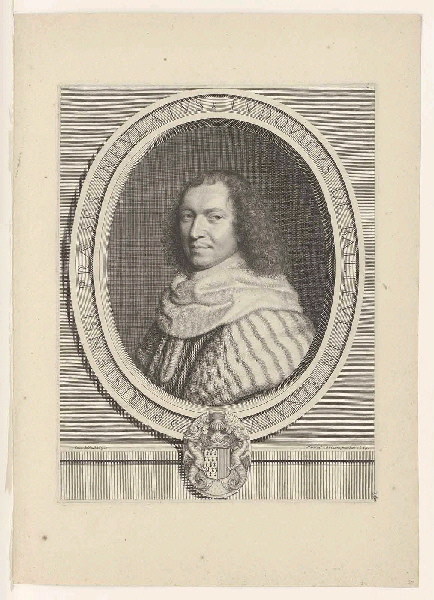 Louis de Bailleul (1622 ; 1701) Président à Mortier au Parlement de Paris dans un ovale