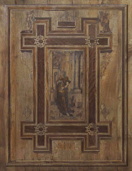 Saint Jean, panneau de marqueterie provenant de la chapelle d'Ecouen