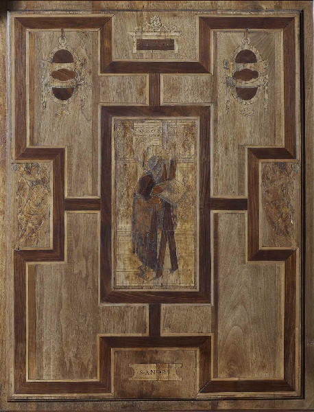 Saint André, panneau de marqueterie provenant de la chapelle d'Ecouen