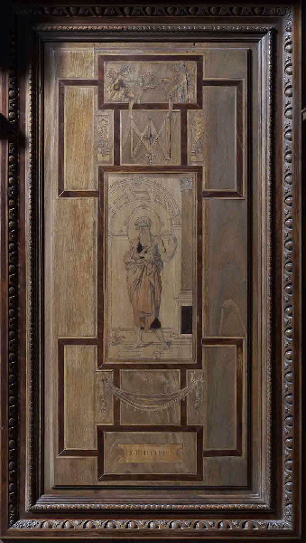 Saint Philippe, panneau de marqueterie provenant de la chapelle d'Ecouen