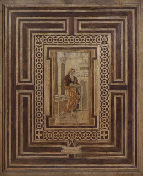 Saint Paul, panneau de marqueterie provenant de la chapelle d'Ecouen