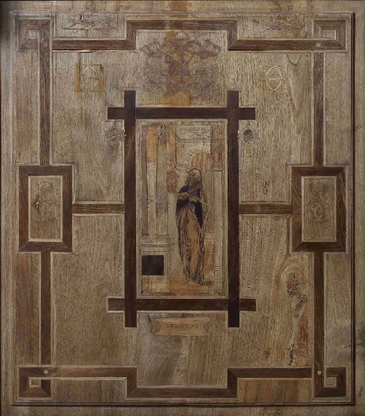 Saint Thomas, panneau de marqueterie provenant de la chapelle d'Ecouen