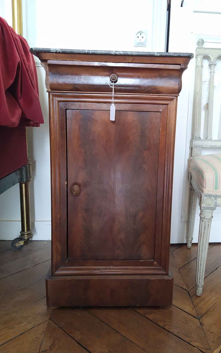 Table de chevet marbre gris