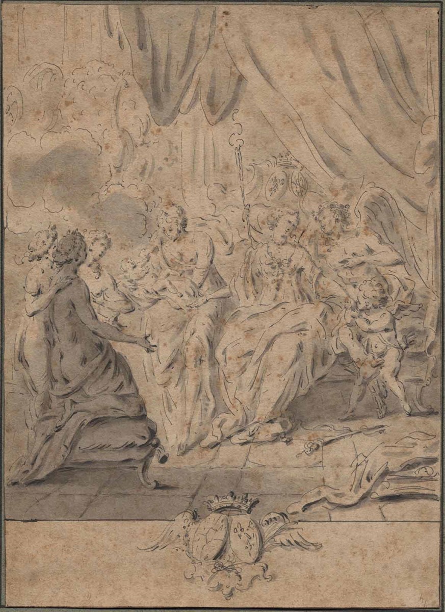 Allégorie à la naissance de Louis-Henri-Joseph de Bourbon-Condé (1756-1830)