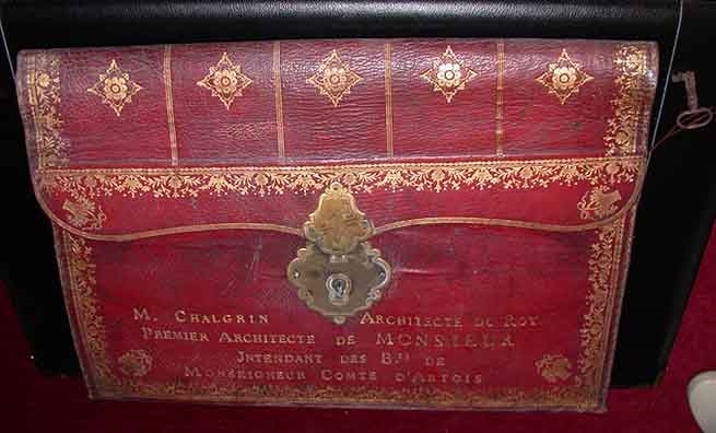 Portefeuille en cuir rouge