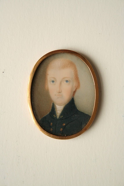 Presse-papier avec miniature représentant Léopold de Bourbon-Siciles, prince de Salerne