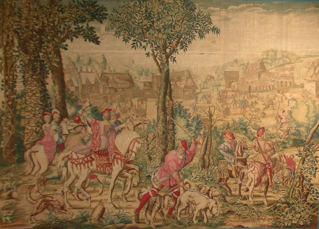 Tapisserie : la chasse au faucon