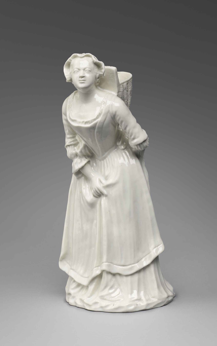 Hotteuse émaillée blanc en porcelaine de Chantilly