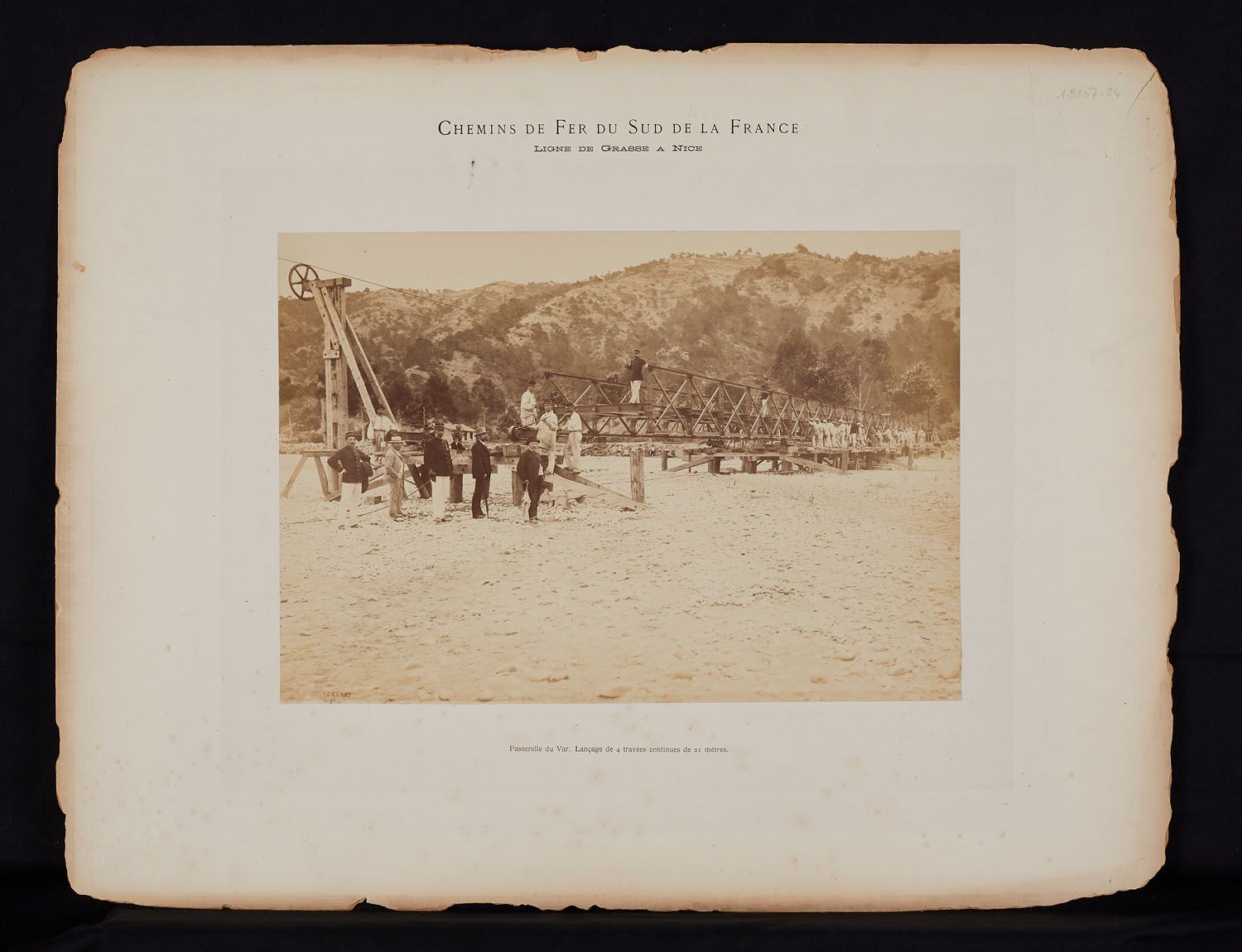 Passerelle du Var-Lançage de 4 travées de 21 mètres