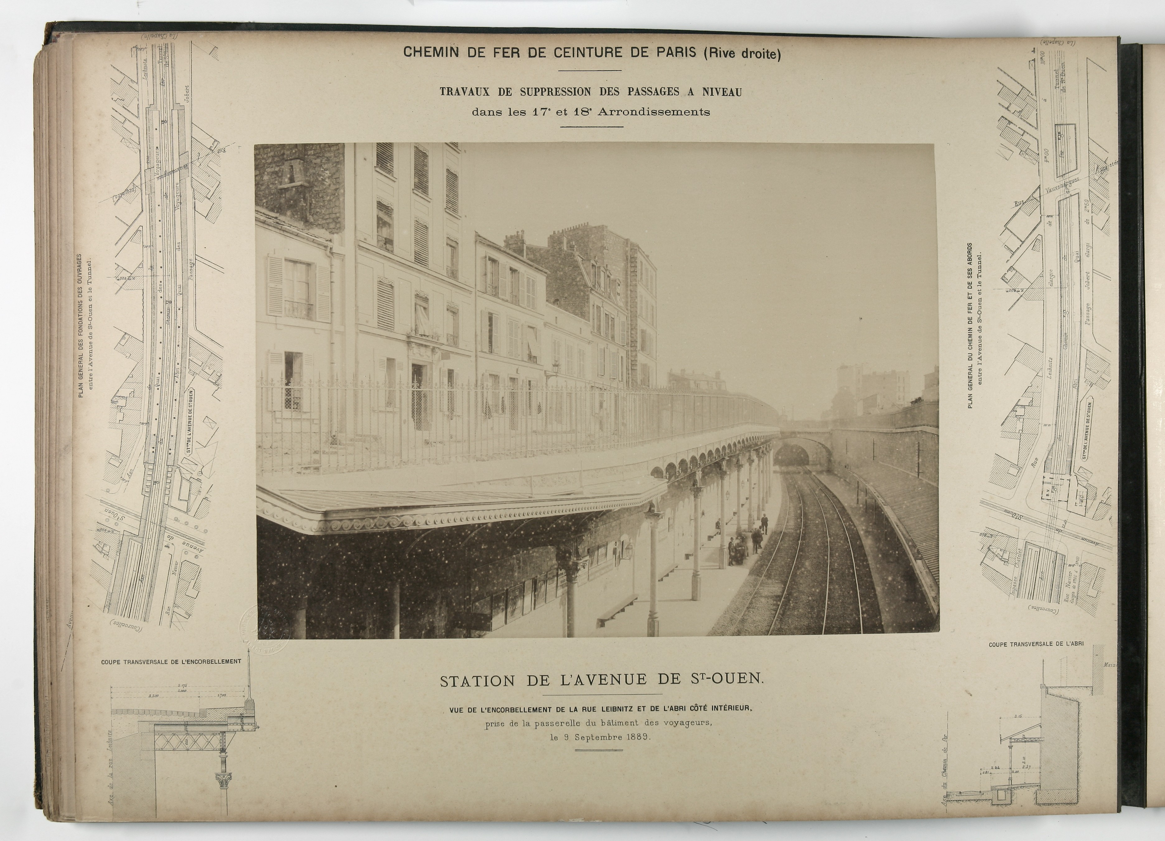 Syndicat du chemin de fer de ceinture de Paris. Suppression des passages à niveau dans le 17ème et 18ème arrondissement