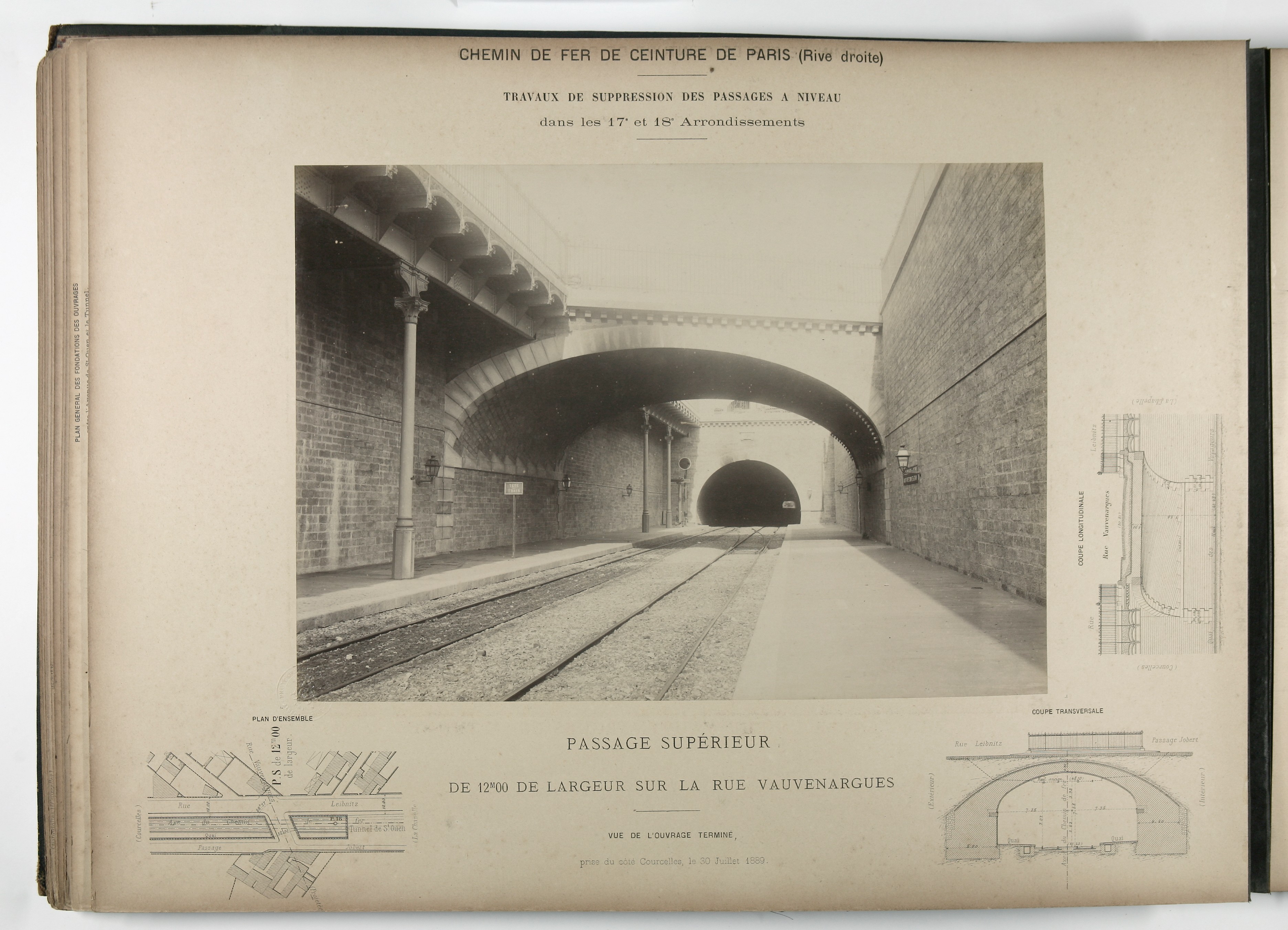 Syndicat du chemin de fer de ceinture de Paris. Suppression des passages à niveau dans le 17ème et 18ème arrondissement