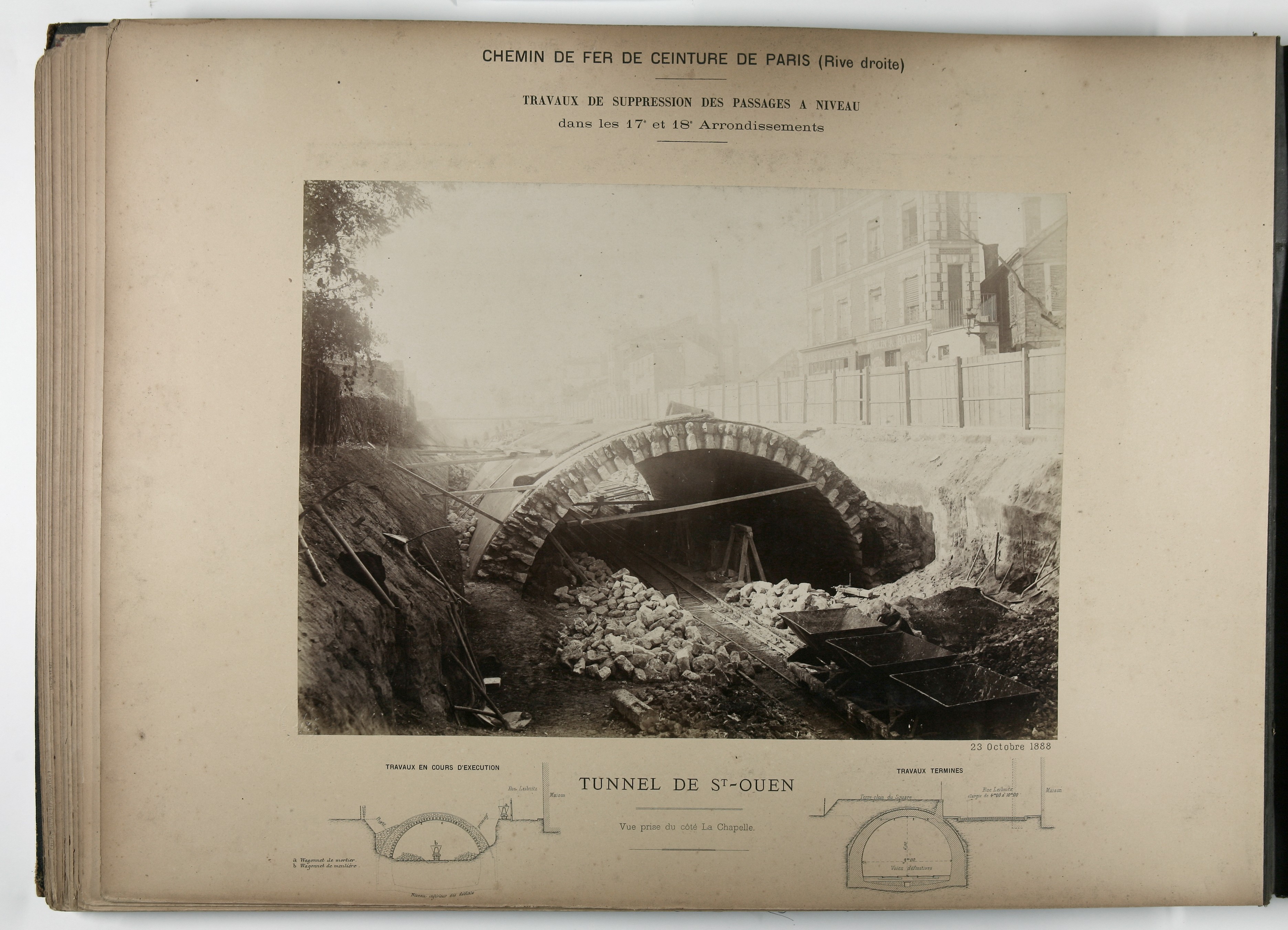 Syndicat du chemin de fer de ceinture de Paris. Suppression des passages à niveau dans le 17ème et 18ème arrondissement