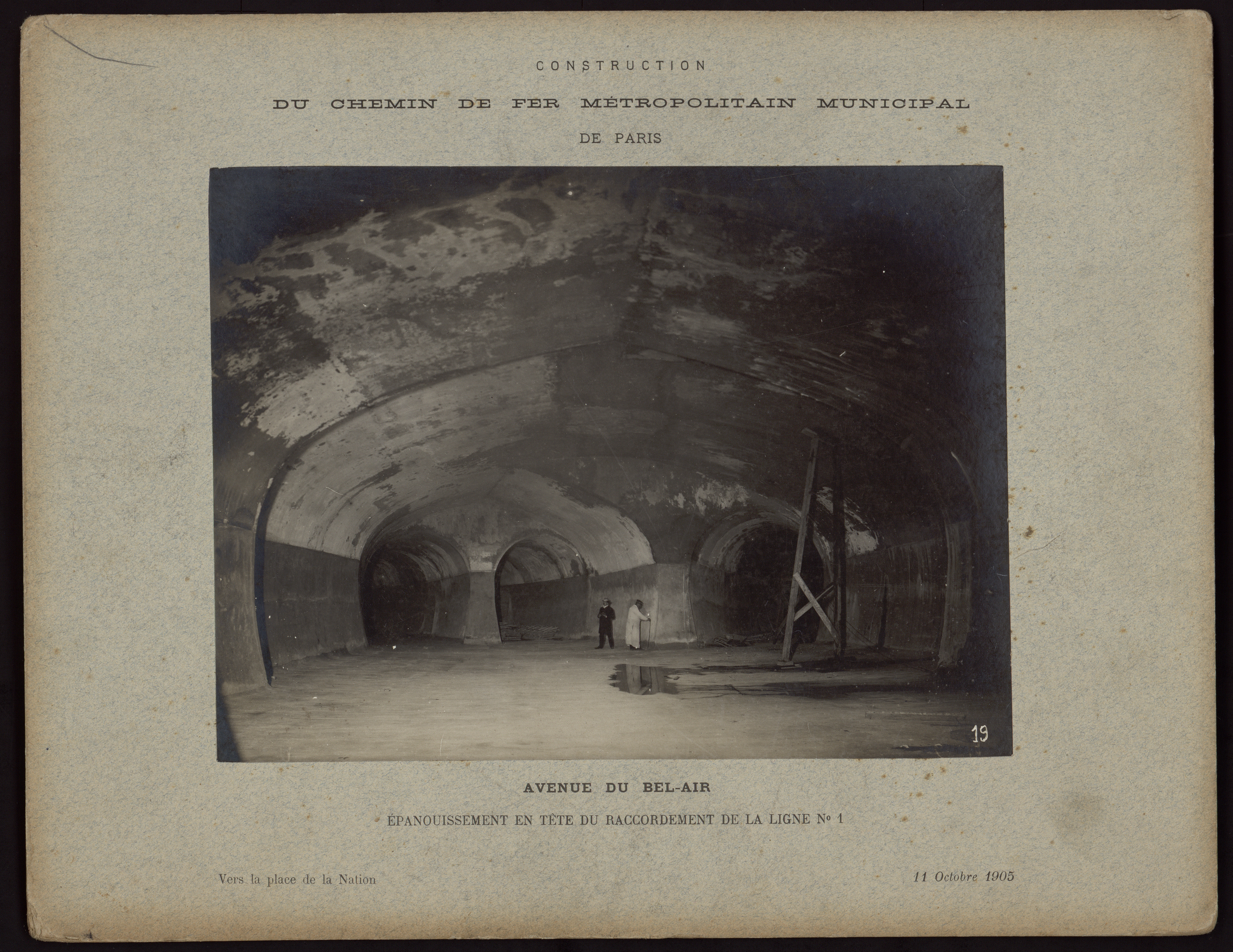 Construction du chemin de fer métropolitain municipal de Paris
