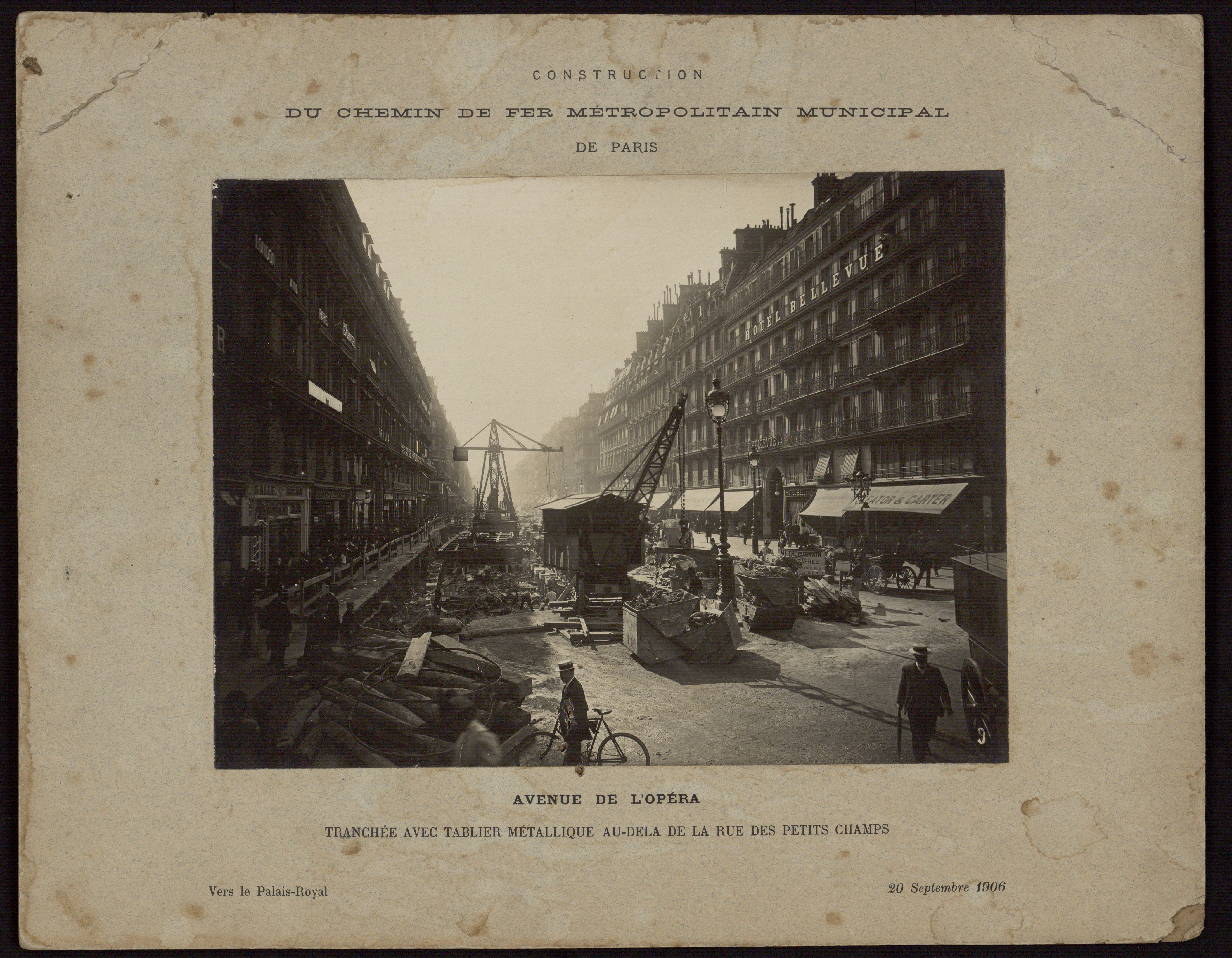 Construction du chemin de fer métropolitain municipal de Paris