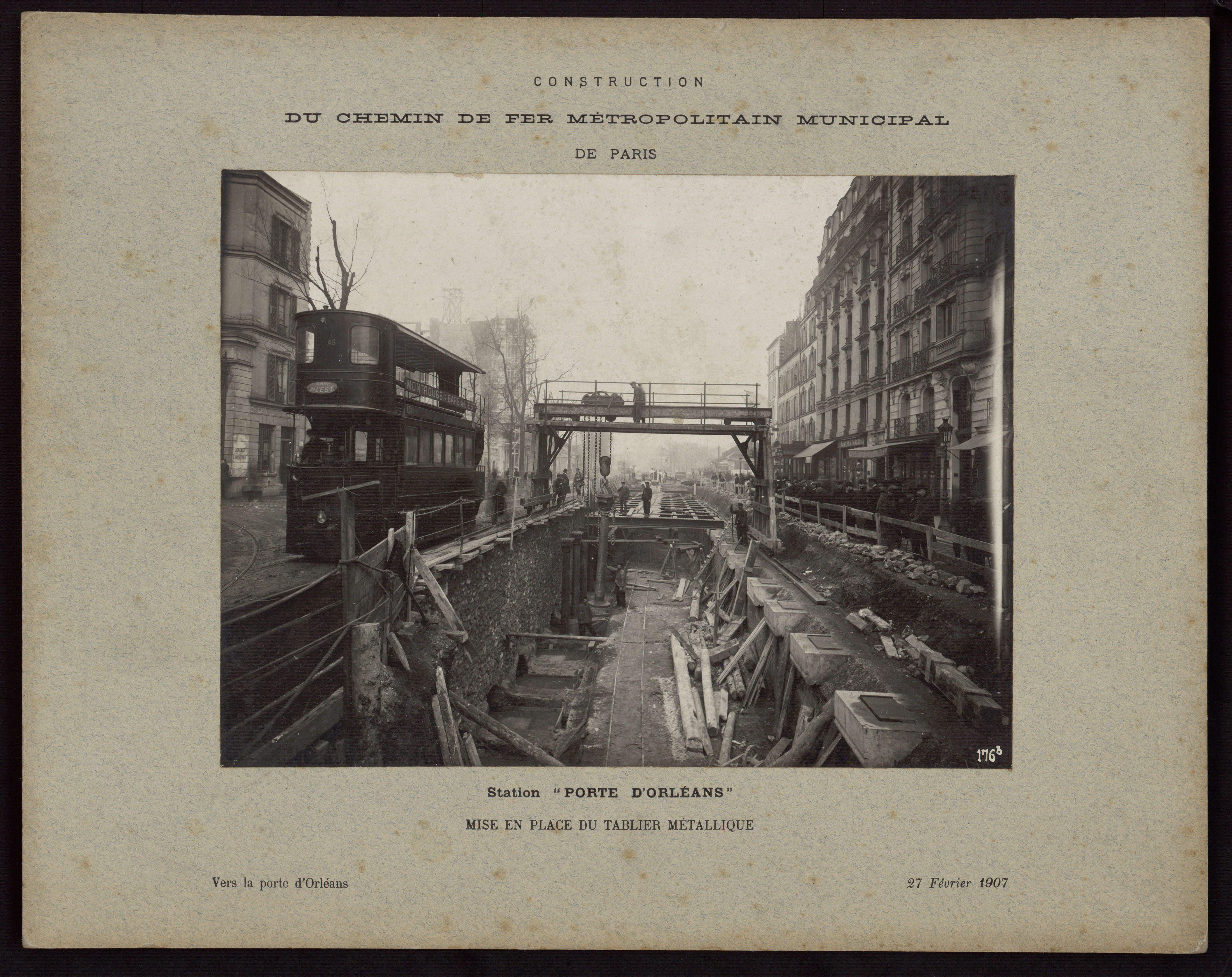 Construction du chemin de fer métropolitain municipal de Paris