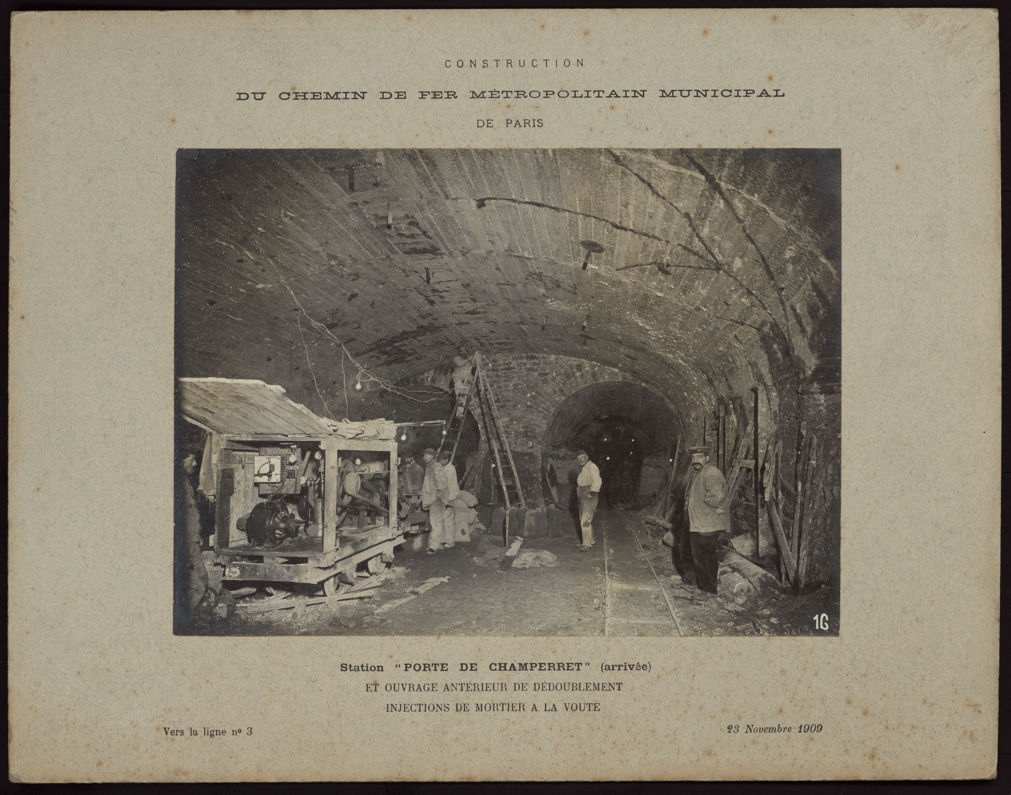 Construction du chemin de fer métropolitain municipal de Paris