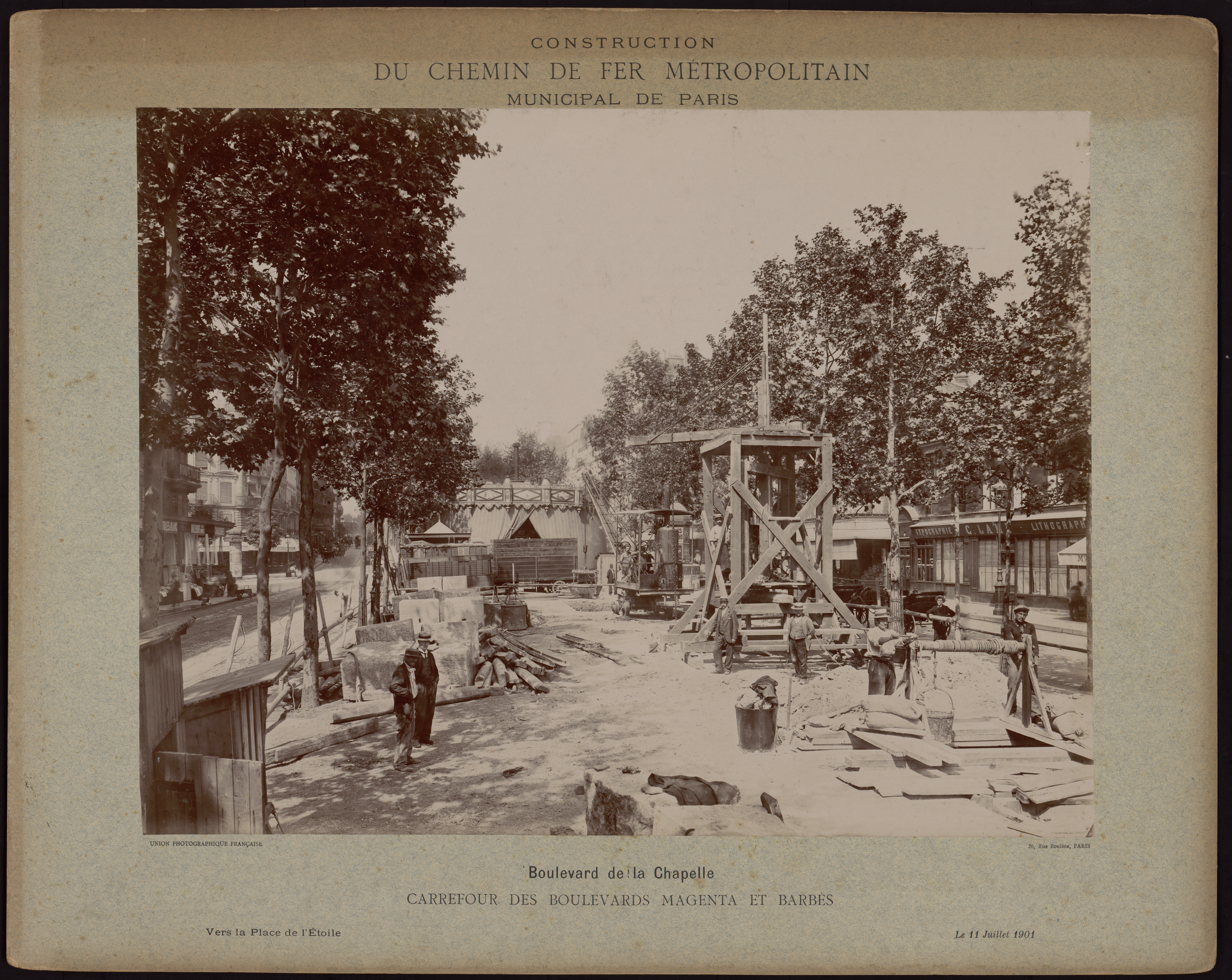 Construction du chemin de fer métropolitain municipal de Paris