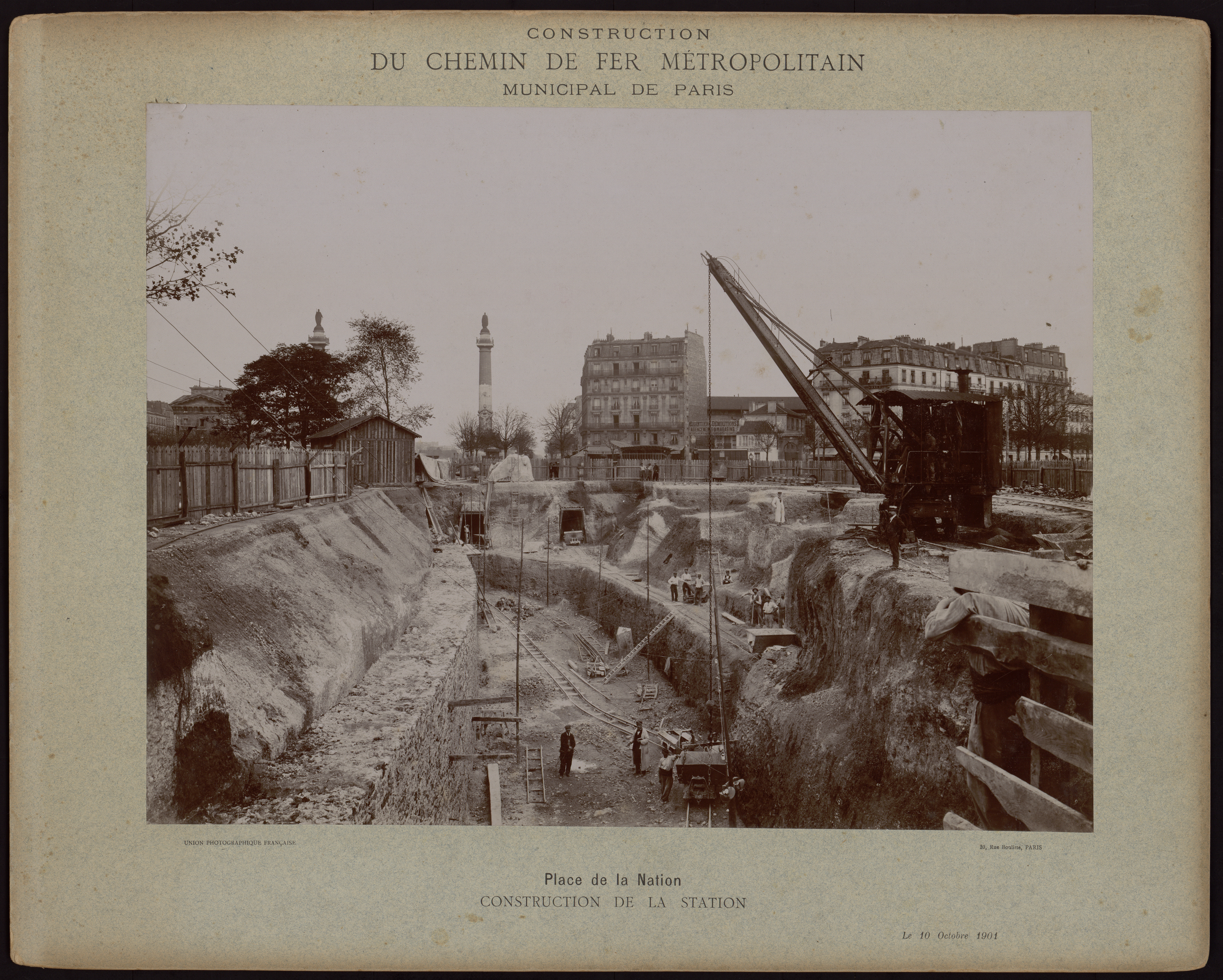 Construction du chemin de fer métropolitain municipal de Paris