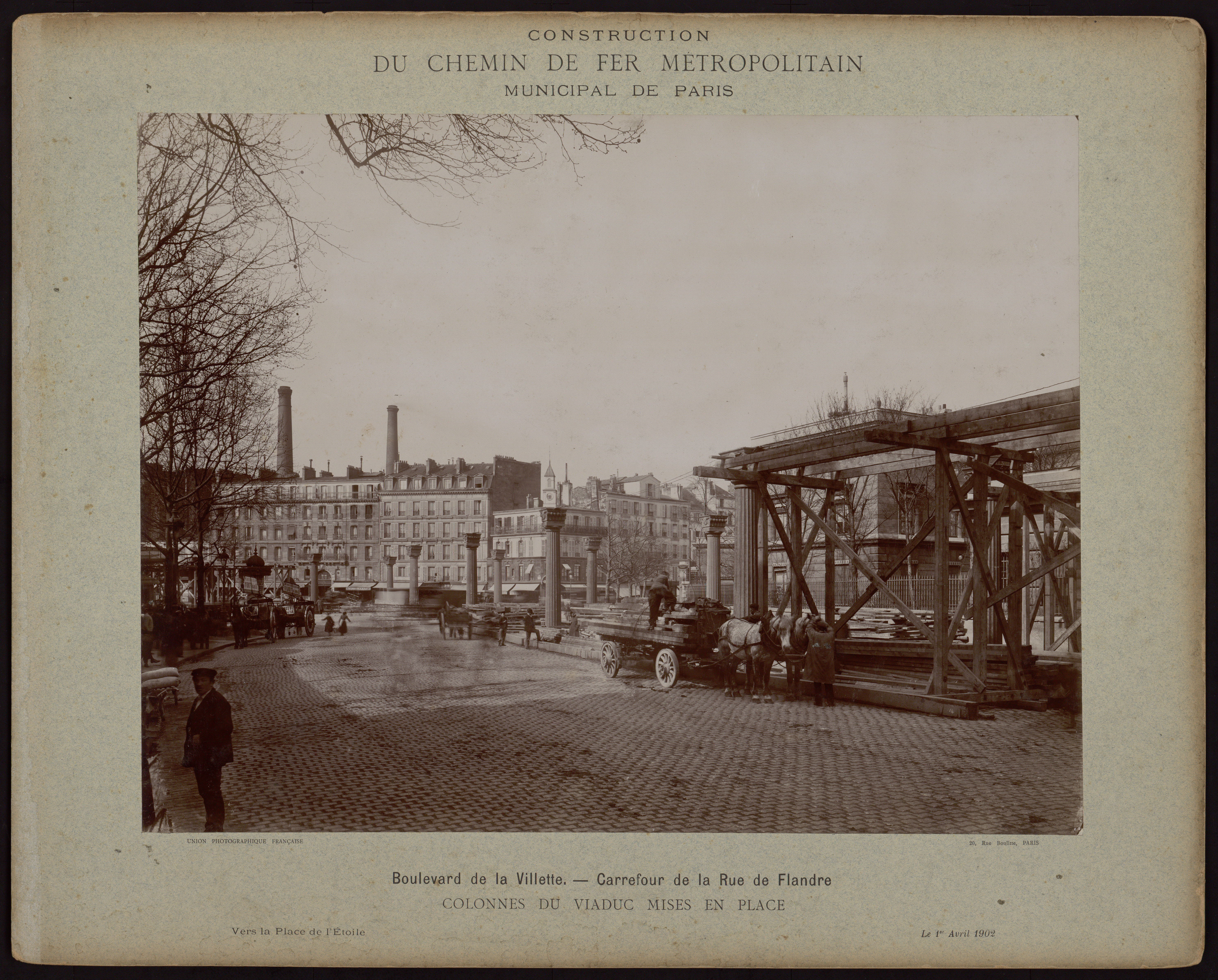 Construction du chemin de fer métropolitain municipal de Paris