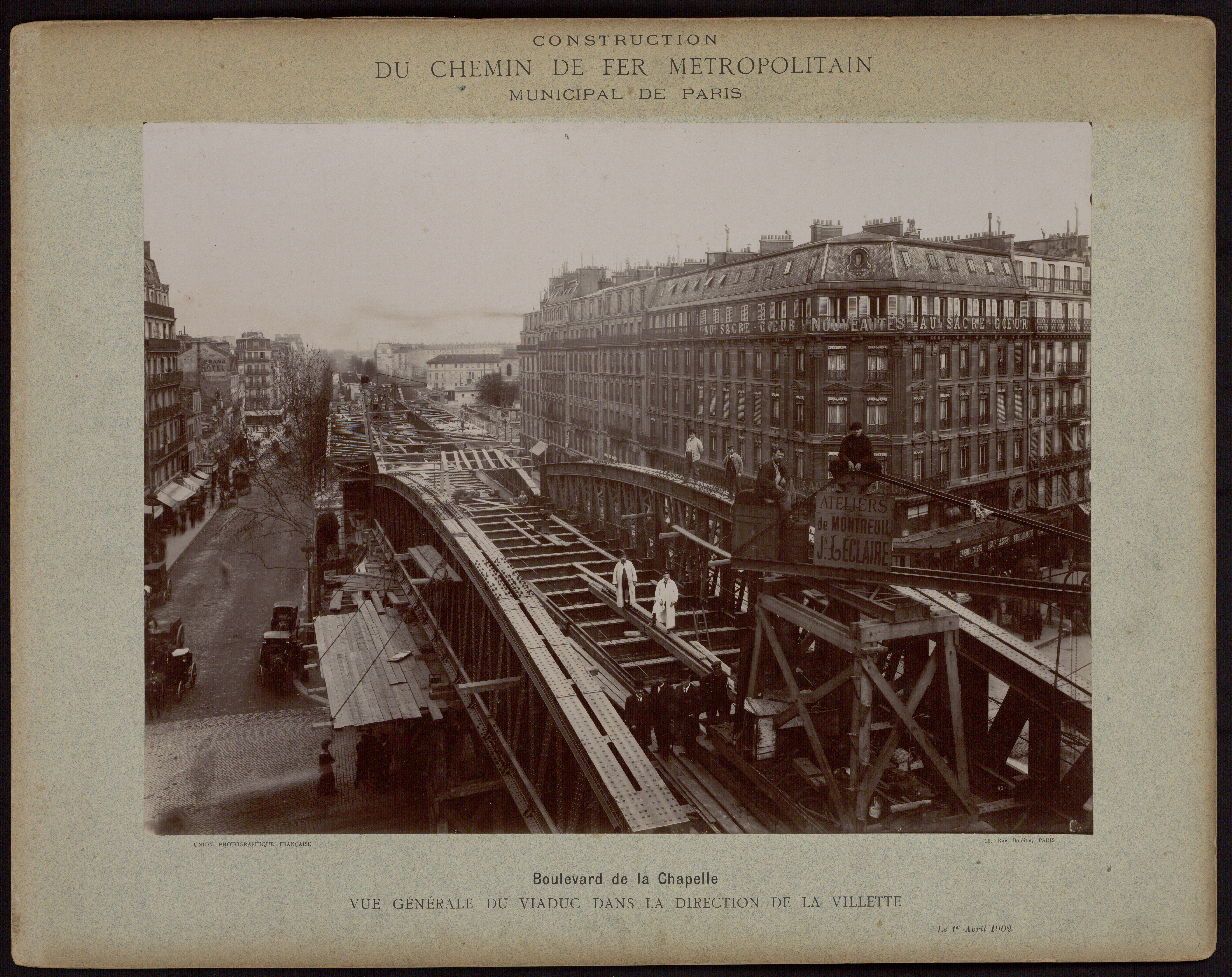 Construction du chemin de fer métropolitain municipal de Paris