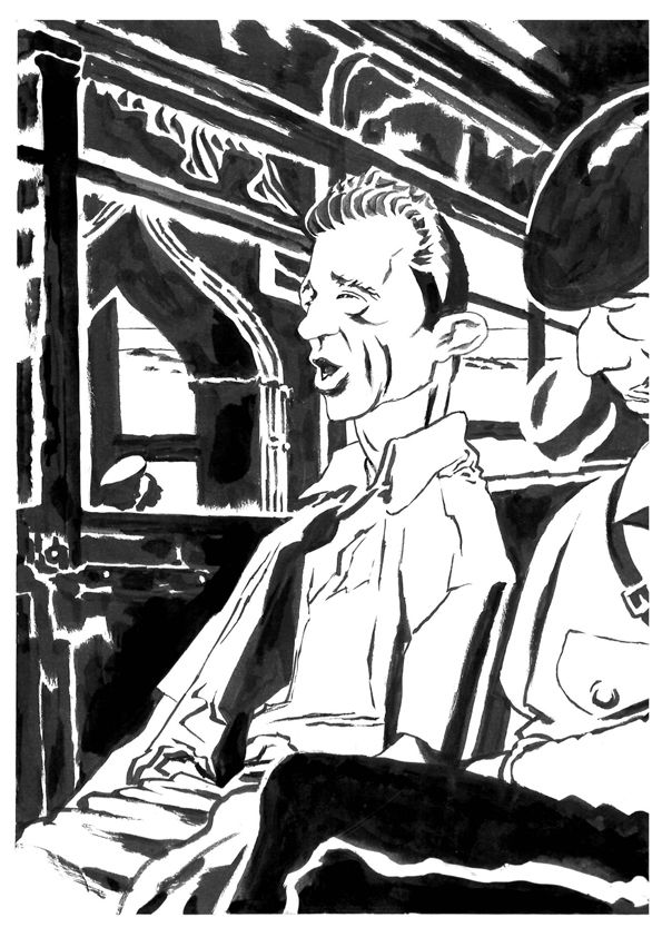 L'étranger. Dessin inédit. Meursault