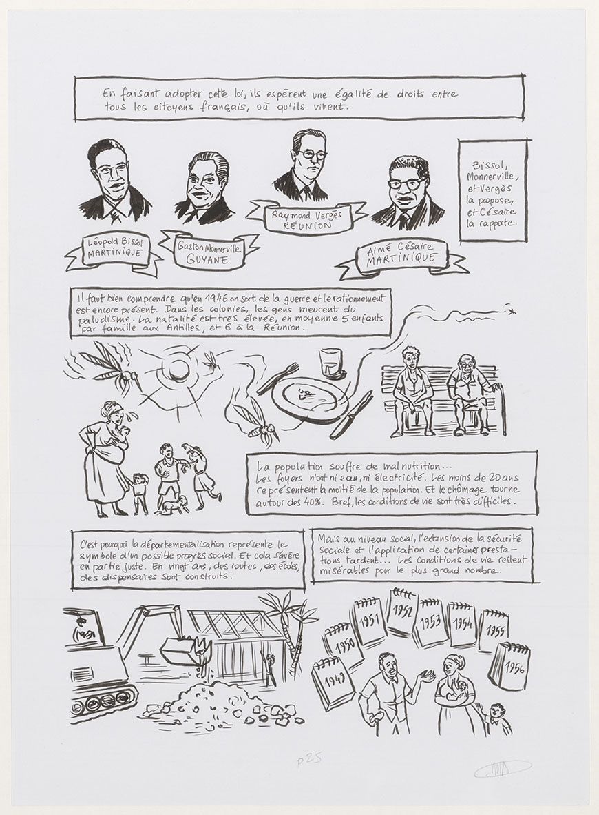 Planche originale du roman graphique « Peyi An Nou », planche 25