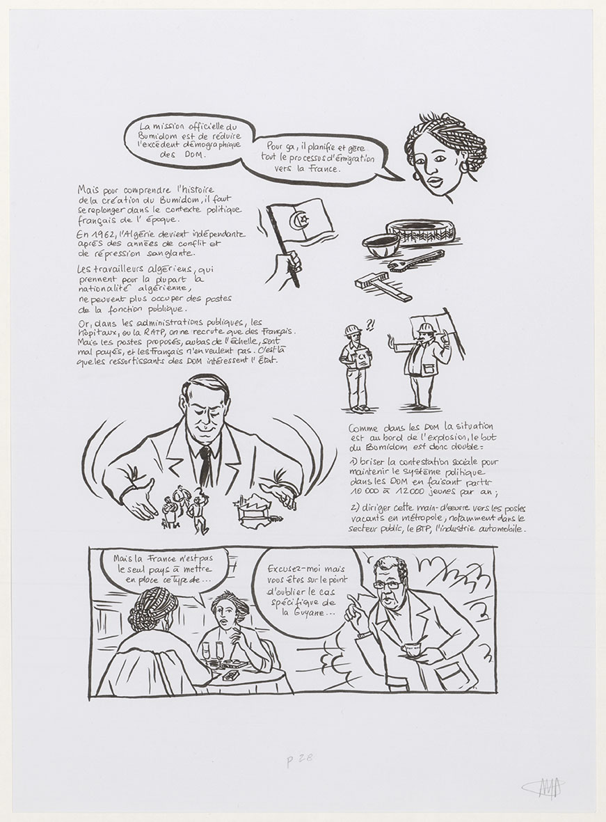 planche originale  du roman graphique       « Peyi An Nou », 2017. Pl 28