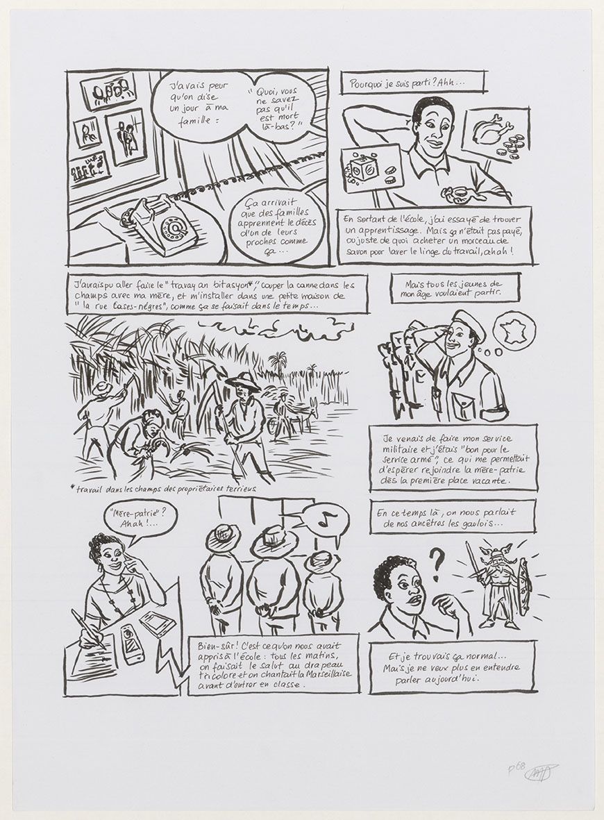 planche originale  du roman graphique       « Peyi An Nou », 2017. Pl 68