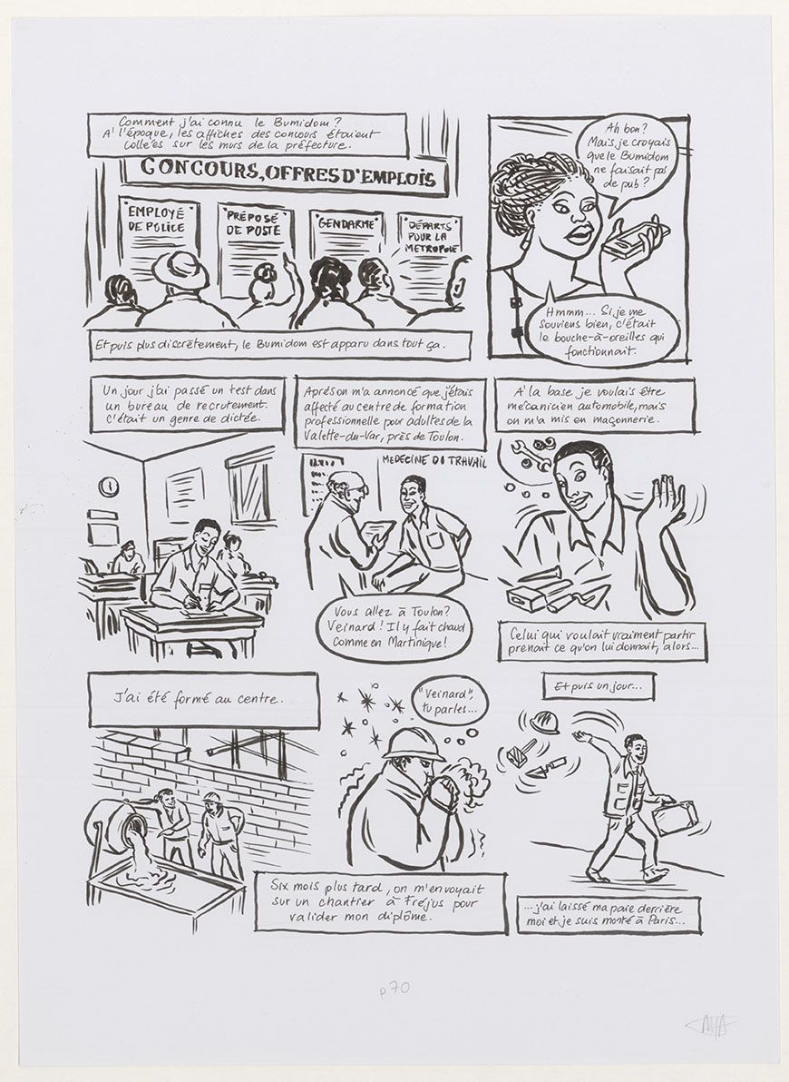 planche originale  du roman graphique       « Peyi An Nou », 2017. Pl 70