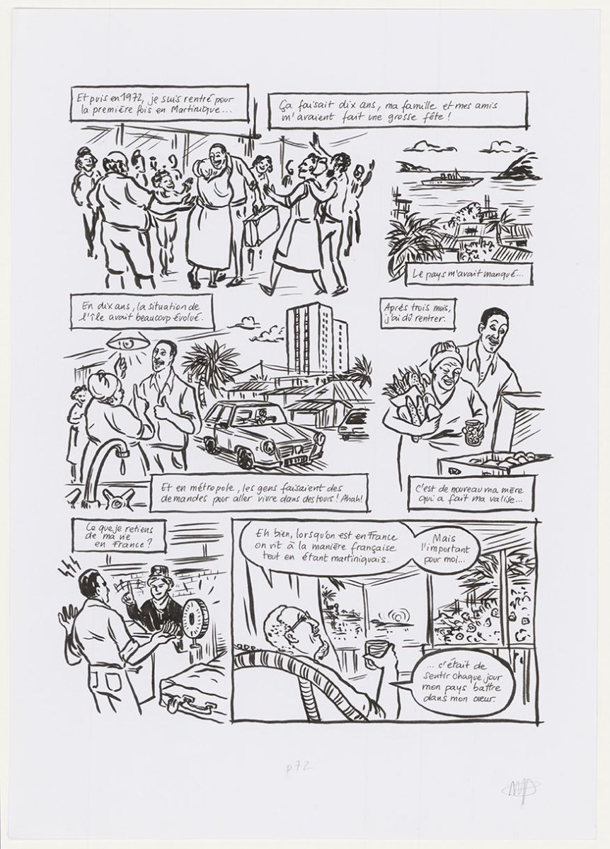 Planche originale du roman graphique « Peyi An Nou », planche 72