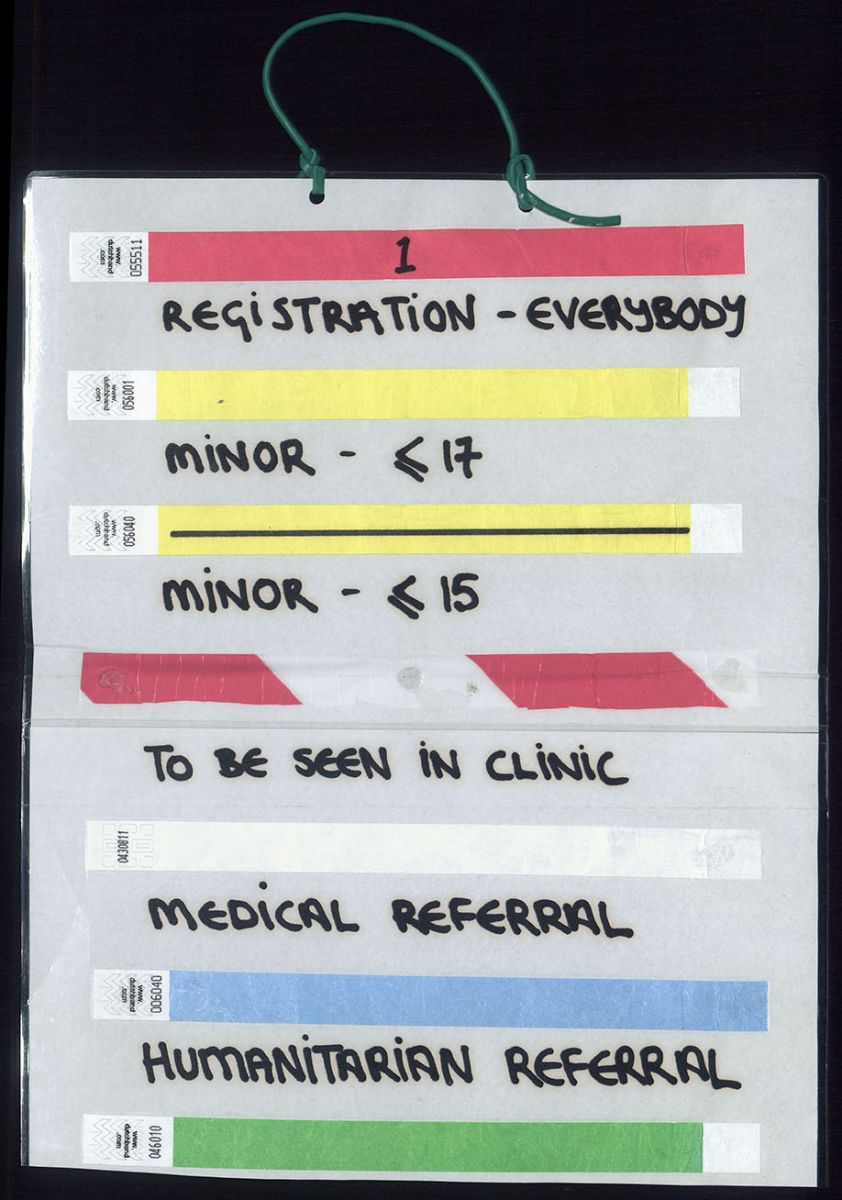 Fiche pour le triage médical à bord de l'Aquarius