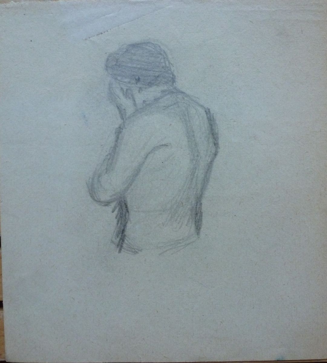 La femme qui pleure, dessin préparatoire (titre factice)