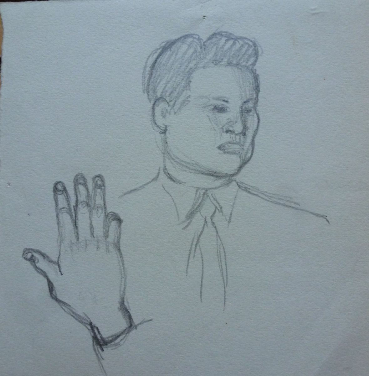 Dessin d'études de l'homme asiatique (titre factice)