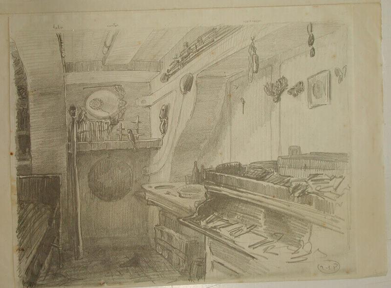 La chambre de bord de Pierre Loti sur la Flore