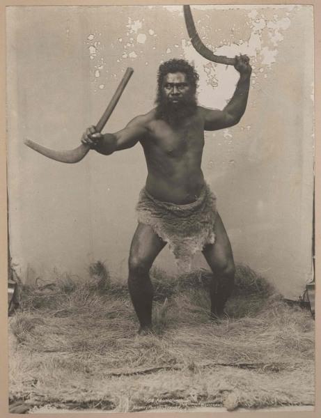 Aboriginal throwing a boomerang