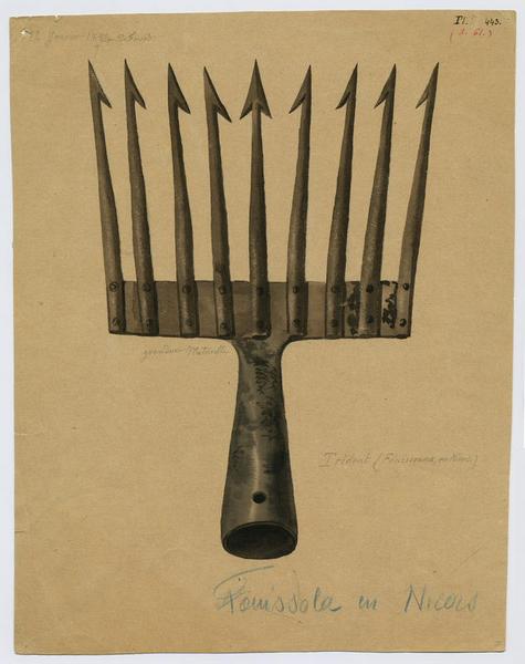 trident ; objet de pêche