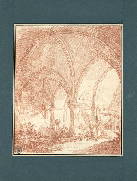 Une fontaine dans des ruines