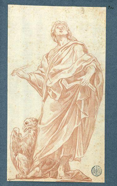 Saint Jean et l'aigle, statue en pied