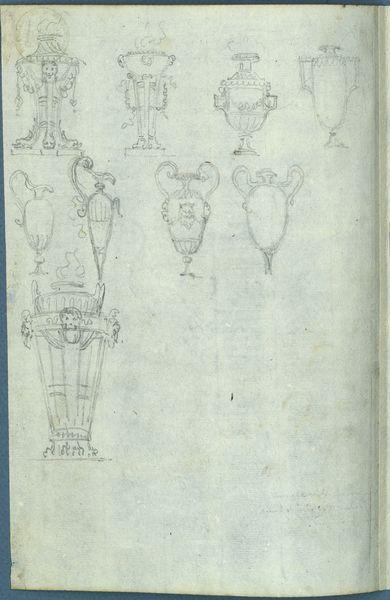 Croquis d'amphores et de vases antiques