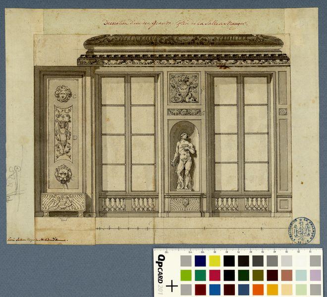 Salle à manger de M. le duc d'Aumont : décoration d'un des grands côtés