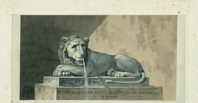 Lion égyptien de la fontaine de Termini à Rome