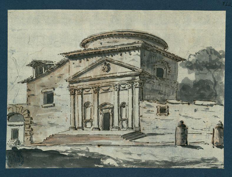 Eglise San Andrea à la Via Flaminia, à Rome, vue extérieure