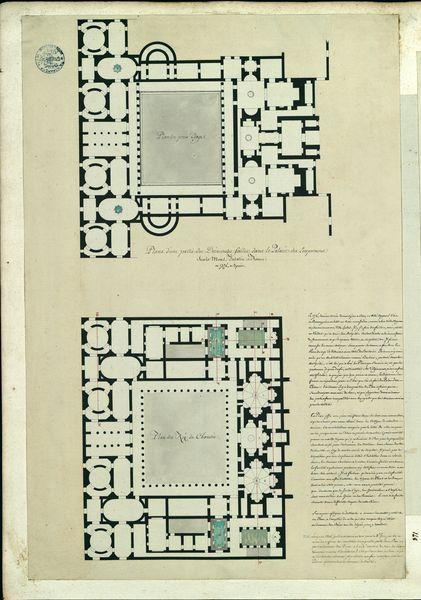 Plans d'une partie des découvertes faites dans le palais des Empereurs sur le Mont Palatin à Rome en 1774 et depuis
