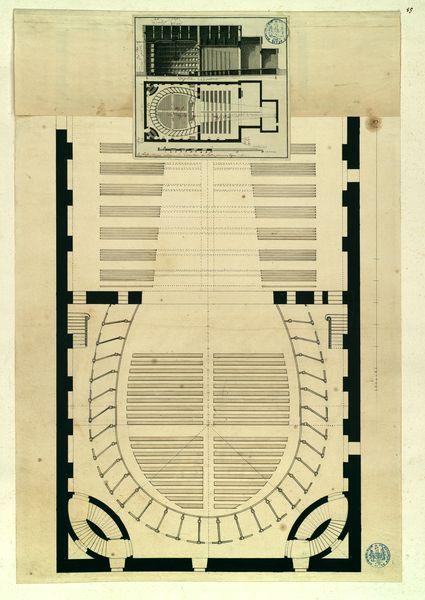 Plan du théâtre d'Argentine, à Rome