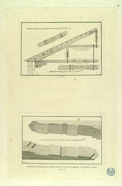 Détails de la salle des machines du théâtre d'Argentine, à Rome