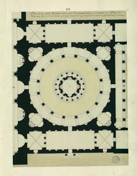 Plan de la petite rotonde élevée par Bramante dans le couvent de Saint-Pierre-in-Monteaureo
