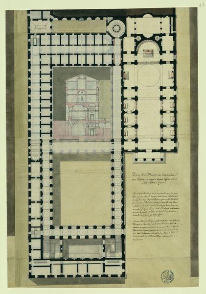 Plan de la maison ou monastère des Théatins de laquelle dépend l'église des Saints-Apôtres à Naples