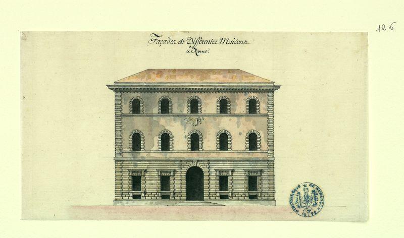 Façade de maison du bourg Saint-Pierre à Rome